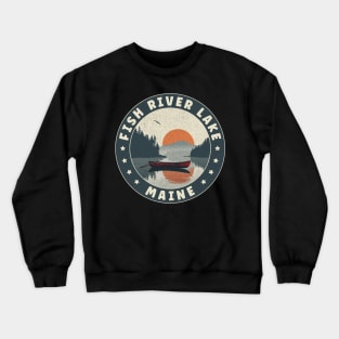 Fish River Lake Maine Sunset Crewneck Sweatshirt